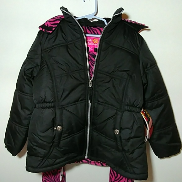 Pink Platinum Other - 🌸☀💖Little Girls Size 6X Black Puffer Coat NWT🌸☀